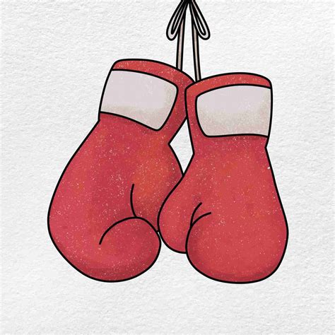 simple boxing glove drawing